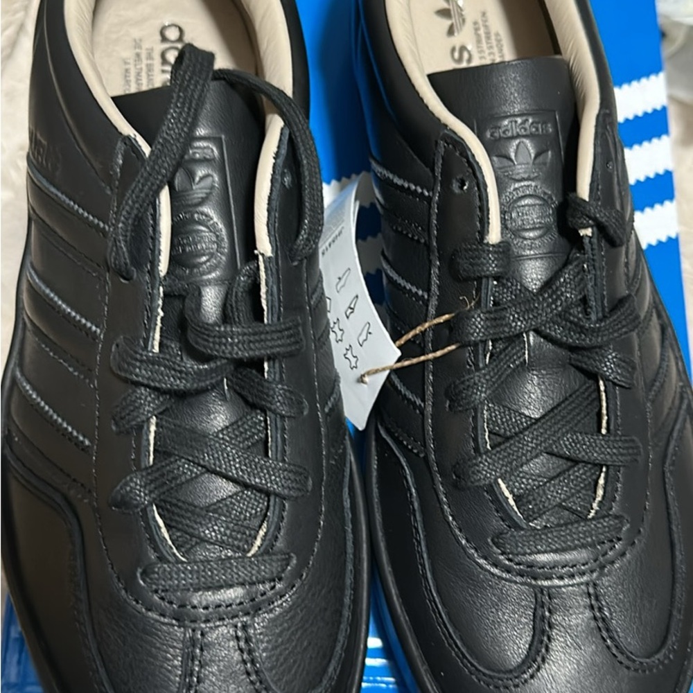 Adidas Men's Dark Leather Sneakers - Picture 2 of 6